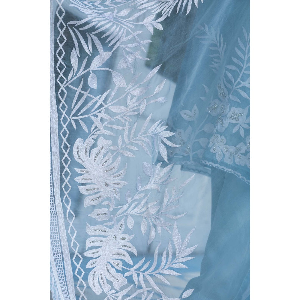 House Of Muher Noor Ice Blue Kurta Set