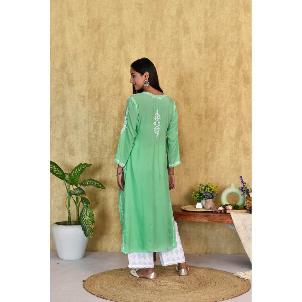 House of Chikankari Husniya Chikankari Modal Straight Kurta