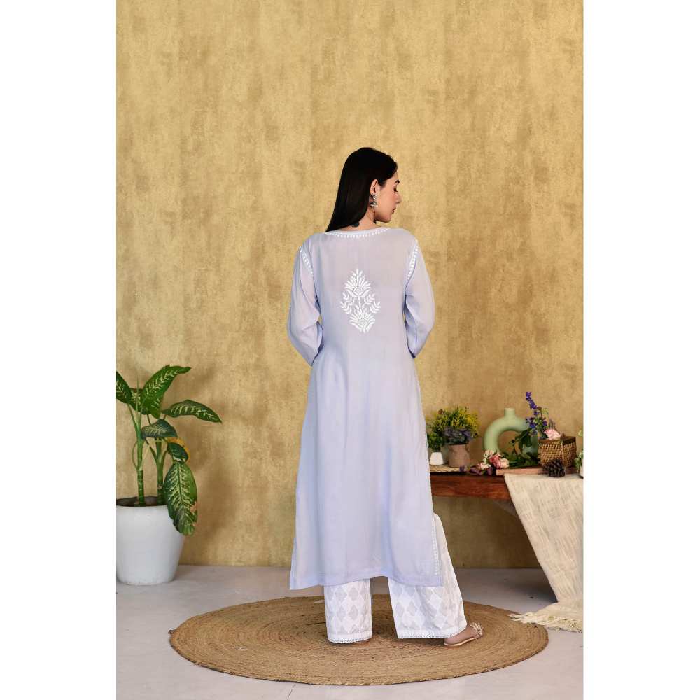 House of Chikankari Kubra Chikankari Modal Straight Kurta
