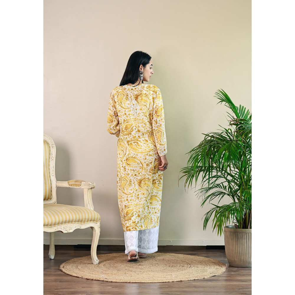 House of Chikankari Sukoon Chikankari Modal Straight Kurta
