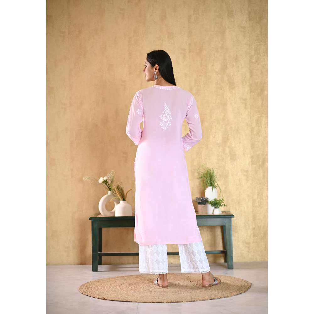 House of Chikankari Aiza Chikankari Modal Straight Kurta