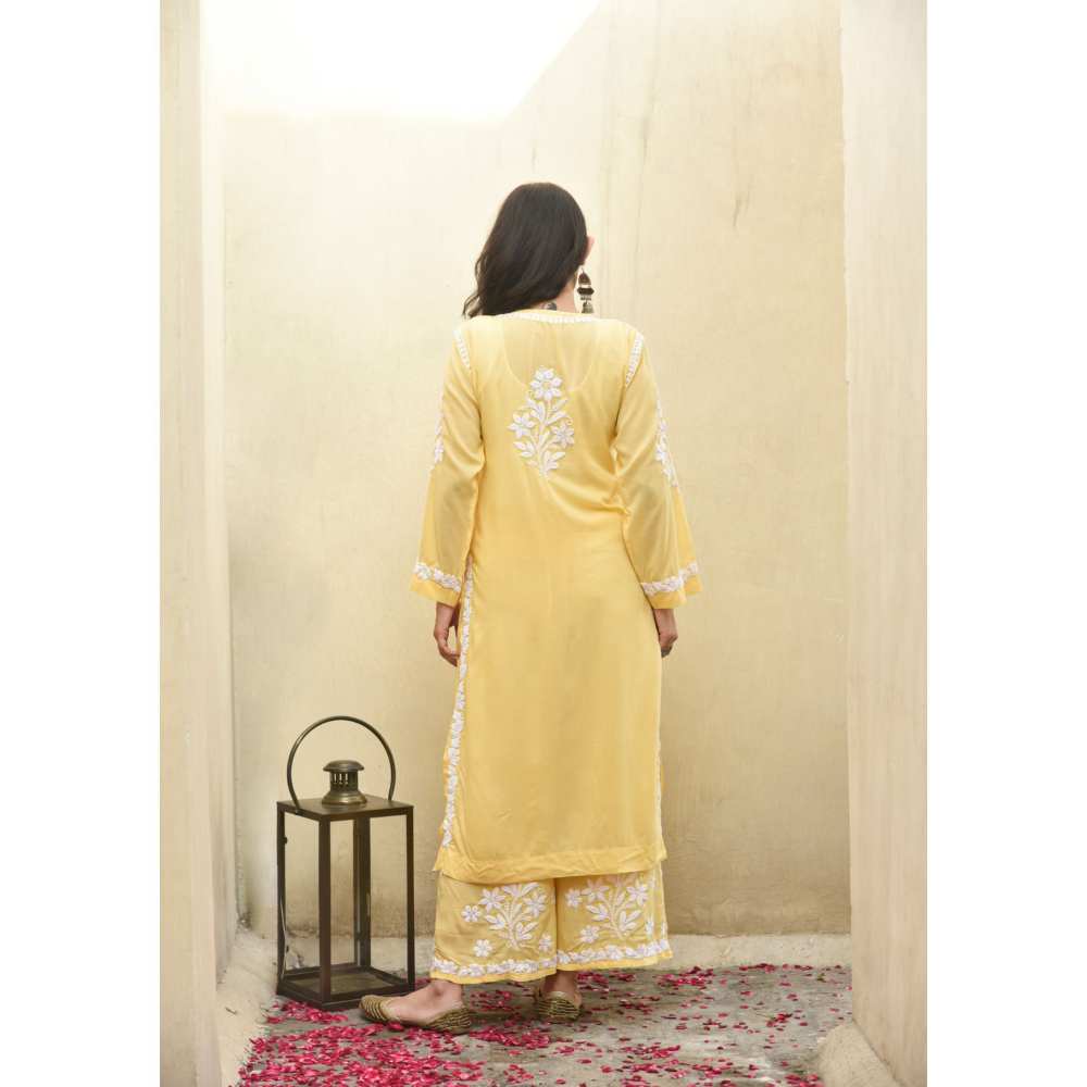 House Of Chikankari Malak Chikankari Modal Straight Kurta (Set of 2)