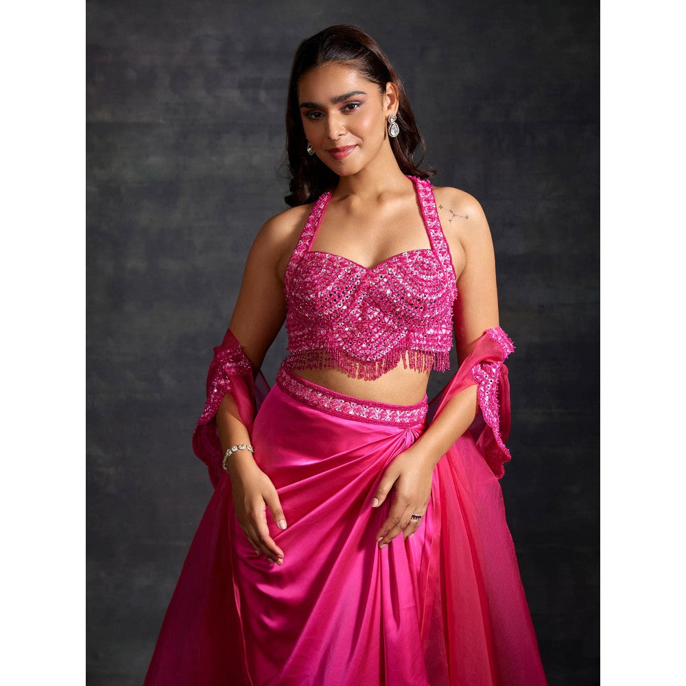 House of Exotique Tahira Lehenga (Set of 3)