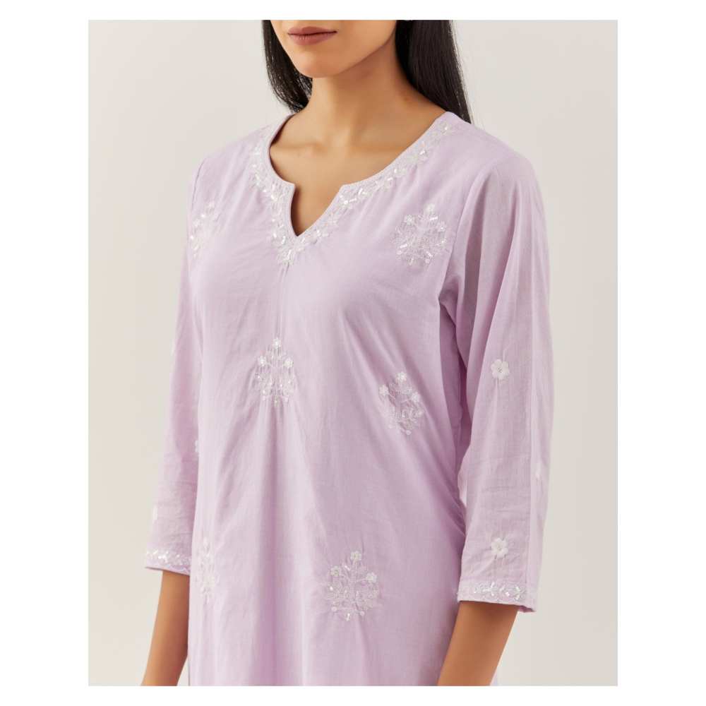 Ikshita Choudhary Lavender Kurta (Set of 2)