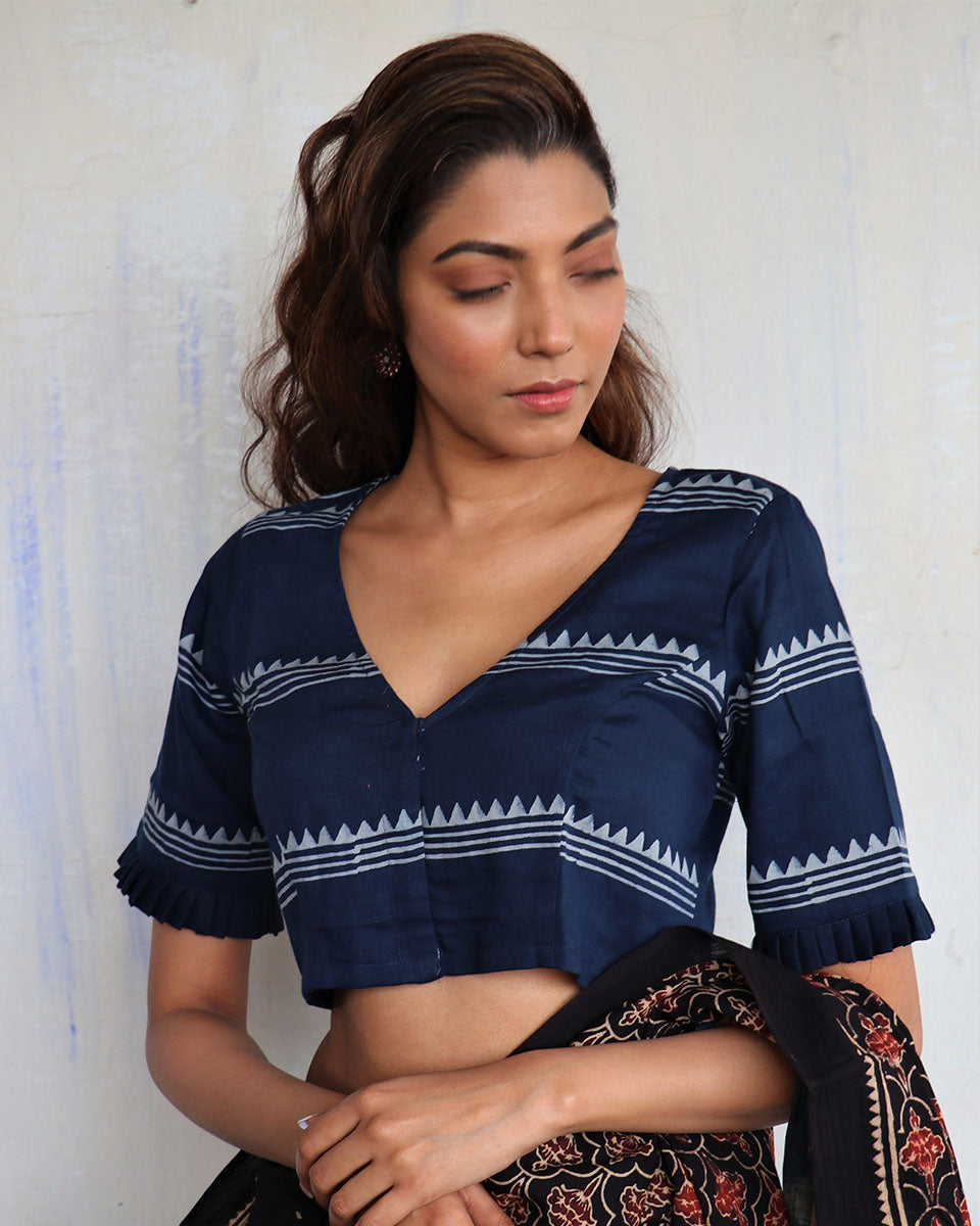 Chidiyaa Blue Cotton Blouse