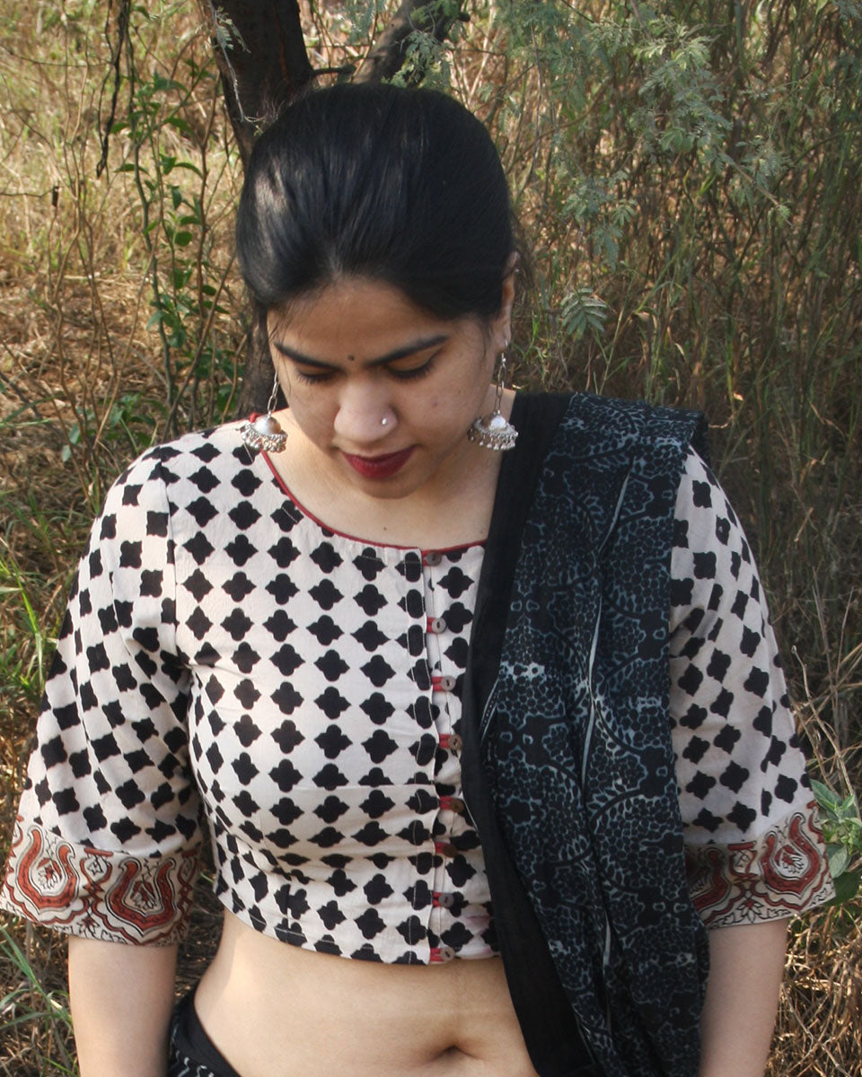 Chidiyaa Ivory Cotton Blouse