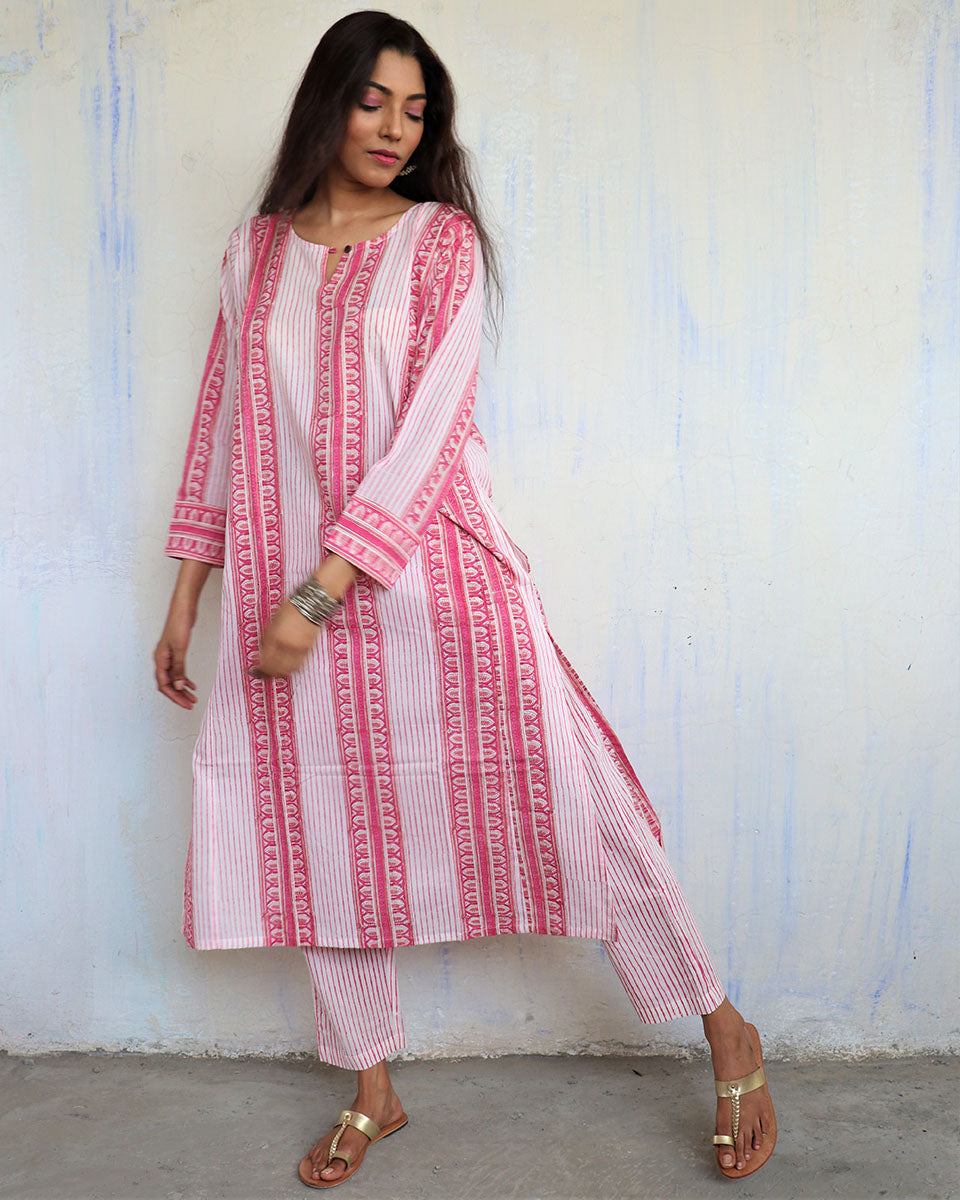 Chidiyaa Pink Cotton Pant