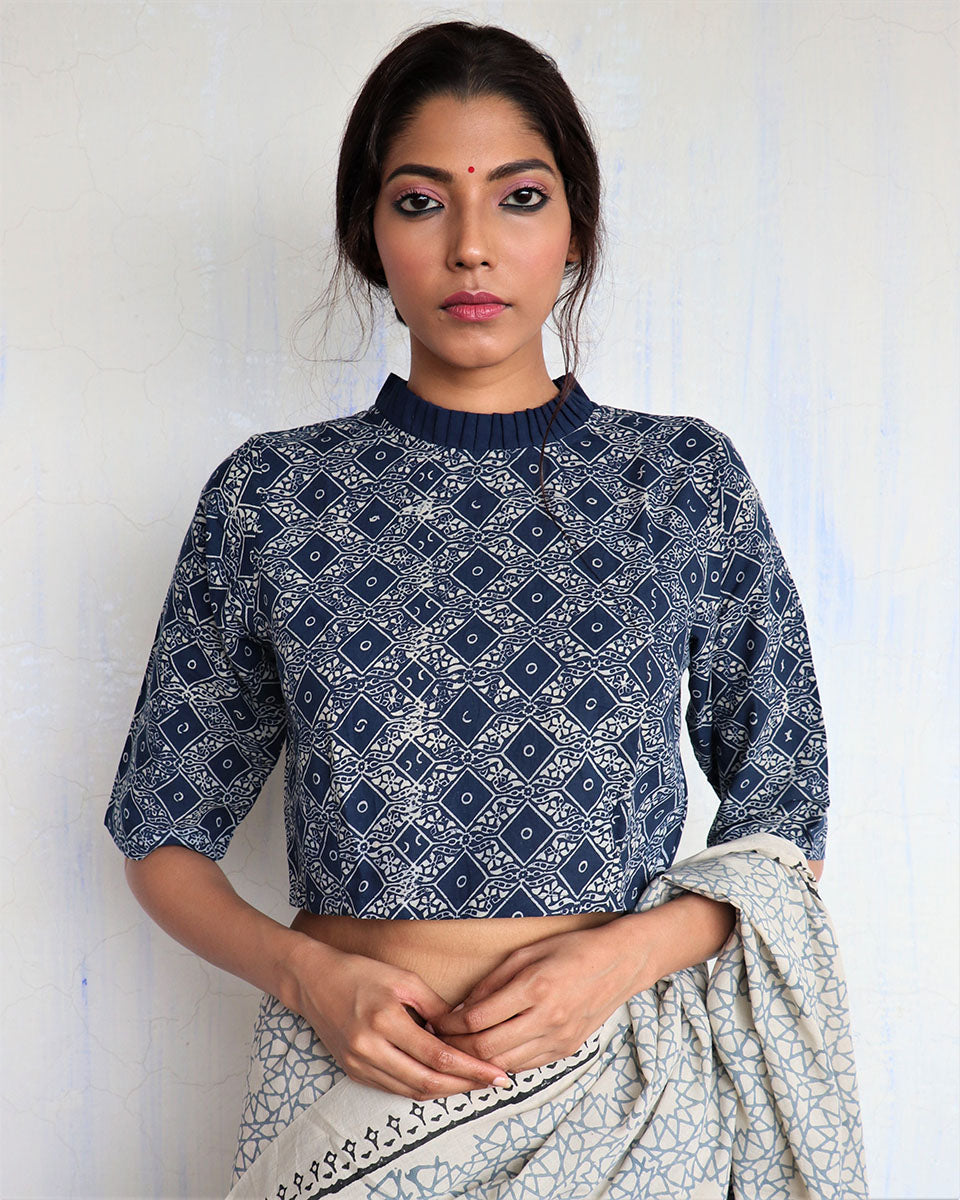 Chidiyaa Blue Cotton Blouse