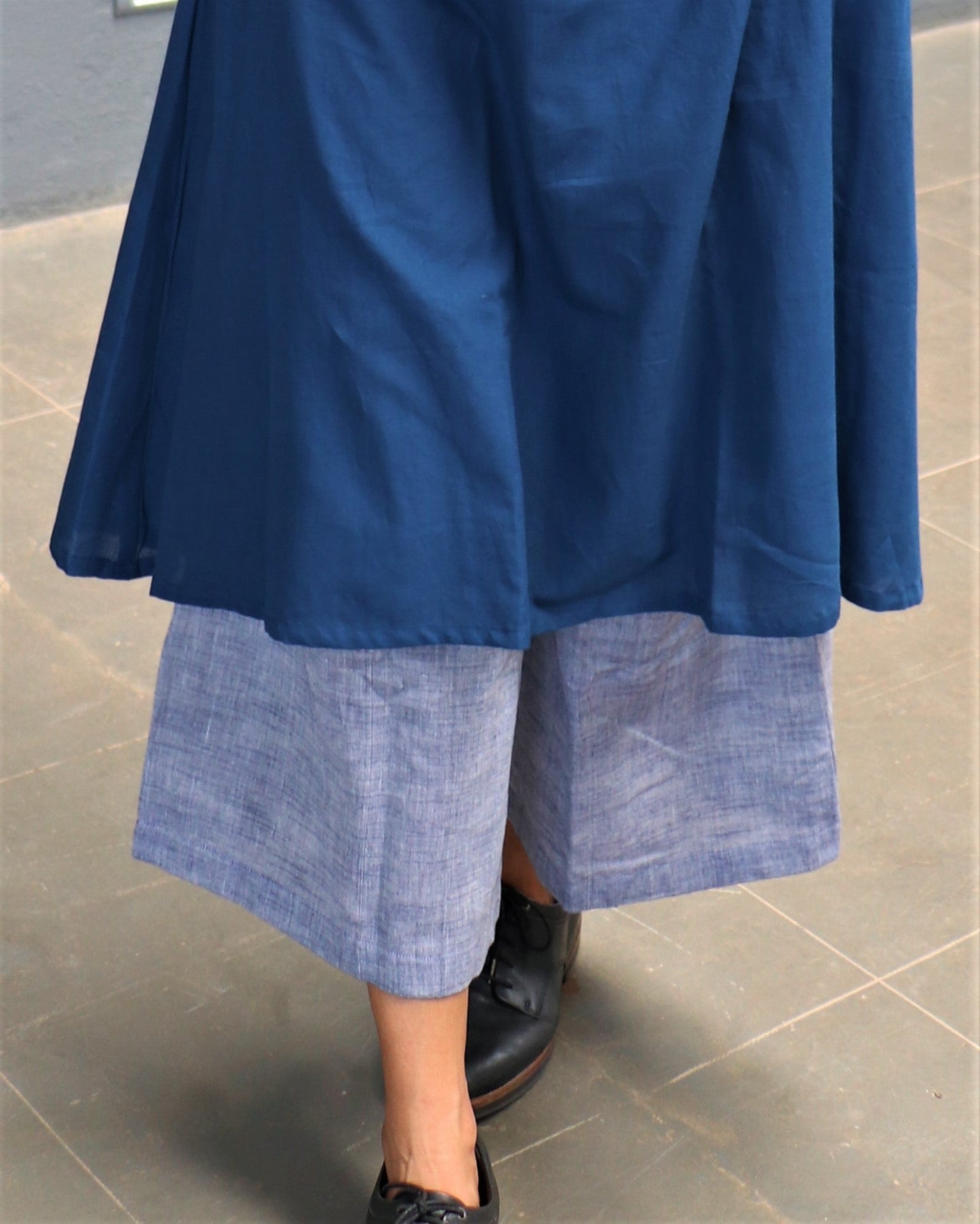 CHIDIYAA Handwoven Cotton Indigo Palazzo