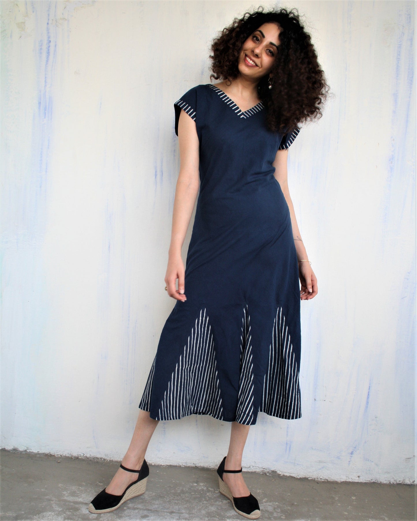 Chidiyaa Blue Cotton Dress