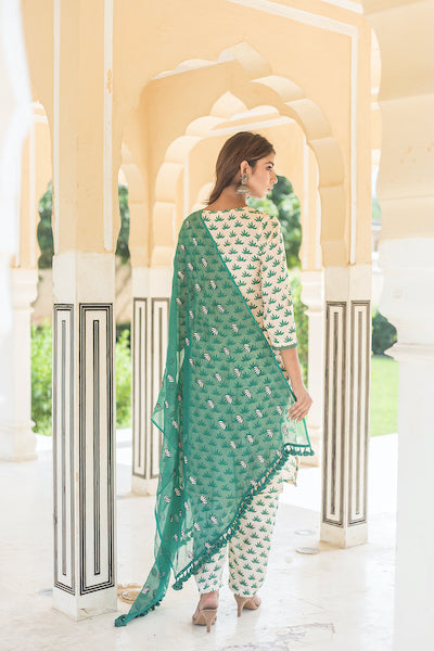 Padmini Green Straight Set