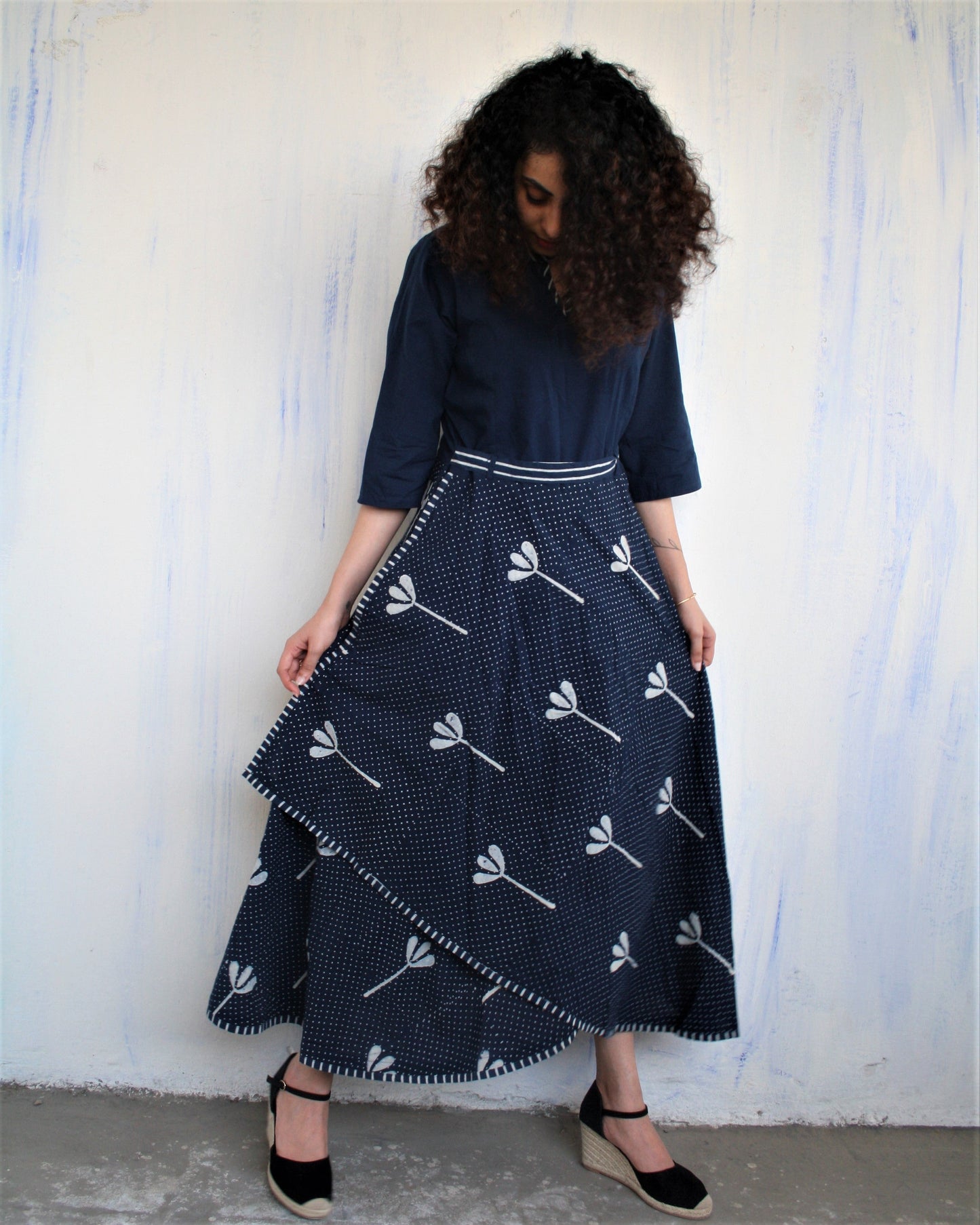 Chidiyaa Blue Cotton Dress