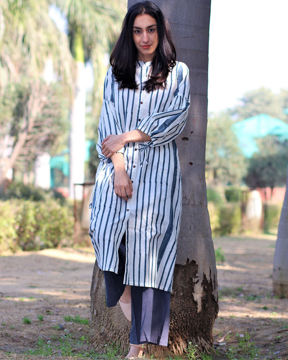Chidiyaa Off White Cotton Kurti