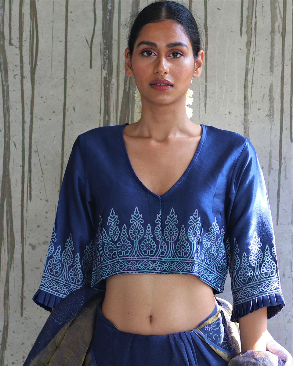 Chidiyaa Blue Cotton Blouse