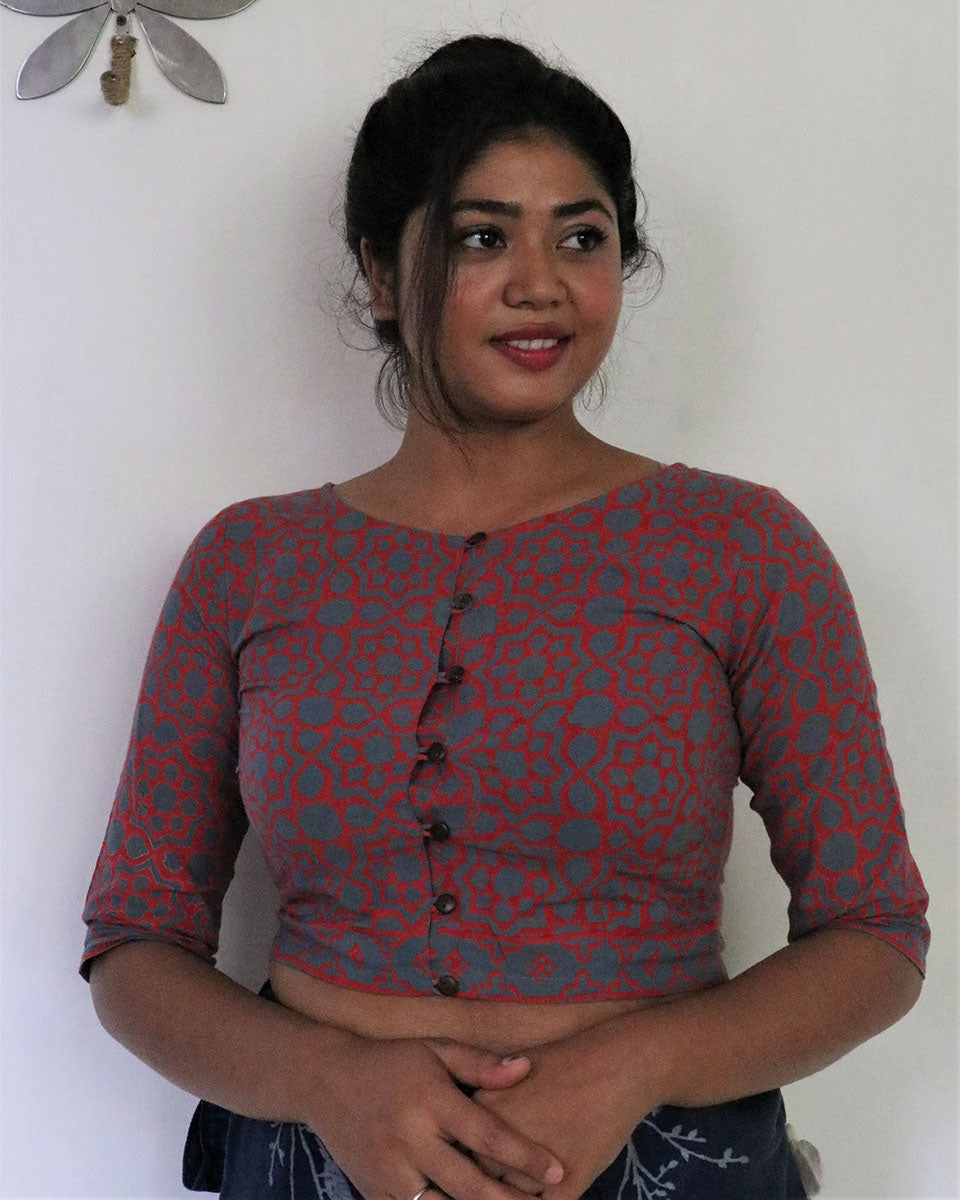 Chidiyaa Multi-Color printed Cotton Blouse