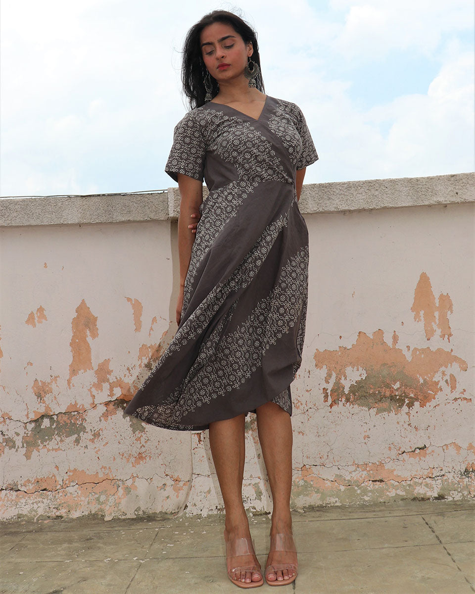 CHIDIYAA Black Block printed Kurta Set