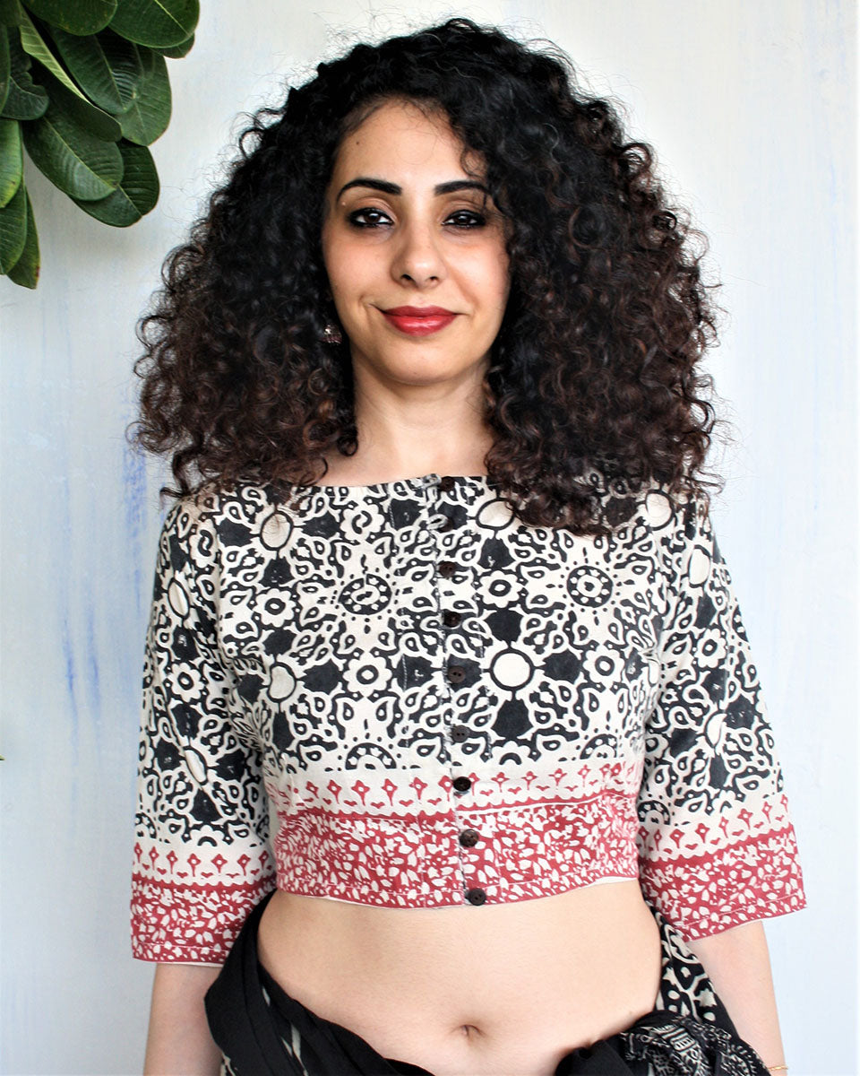 Chidiyaa Ivory Cotton Blouse