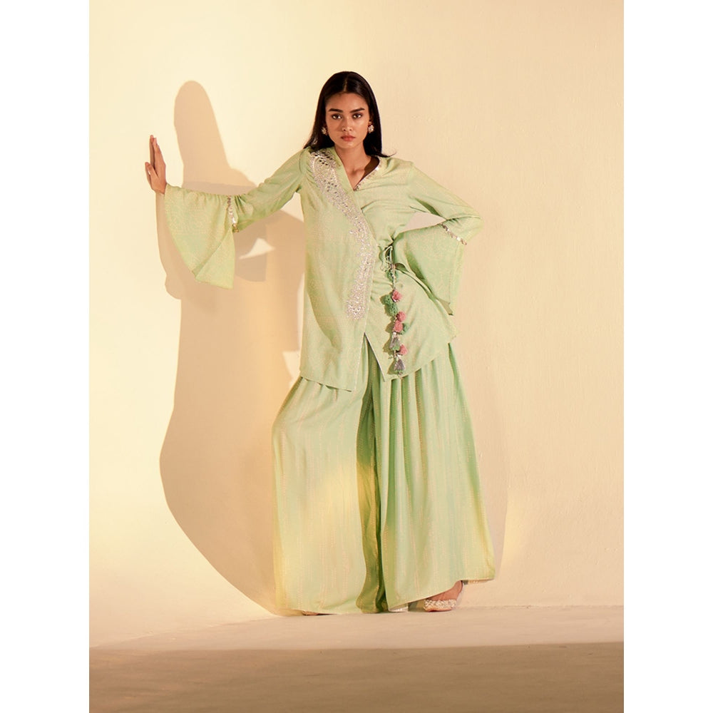 Inej Sage Green Overlap Top (Set of 2)