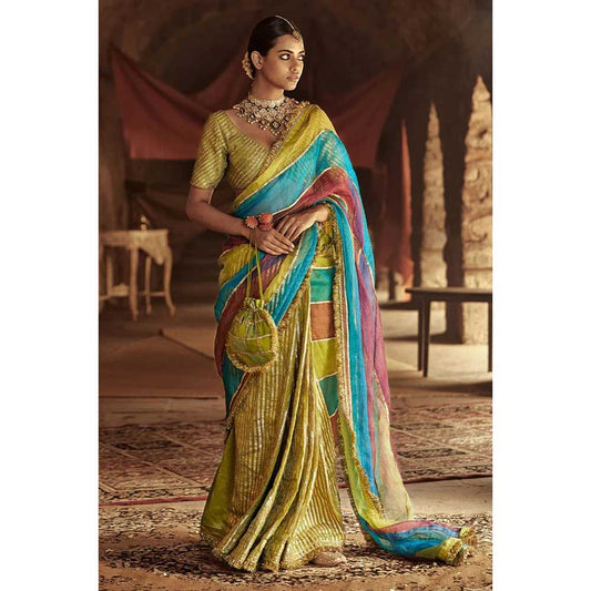 ITRH Jannat Saree with Stitched Blouse