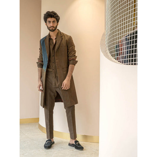 Jatin Malik Classic Overcoat (Set of 3)