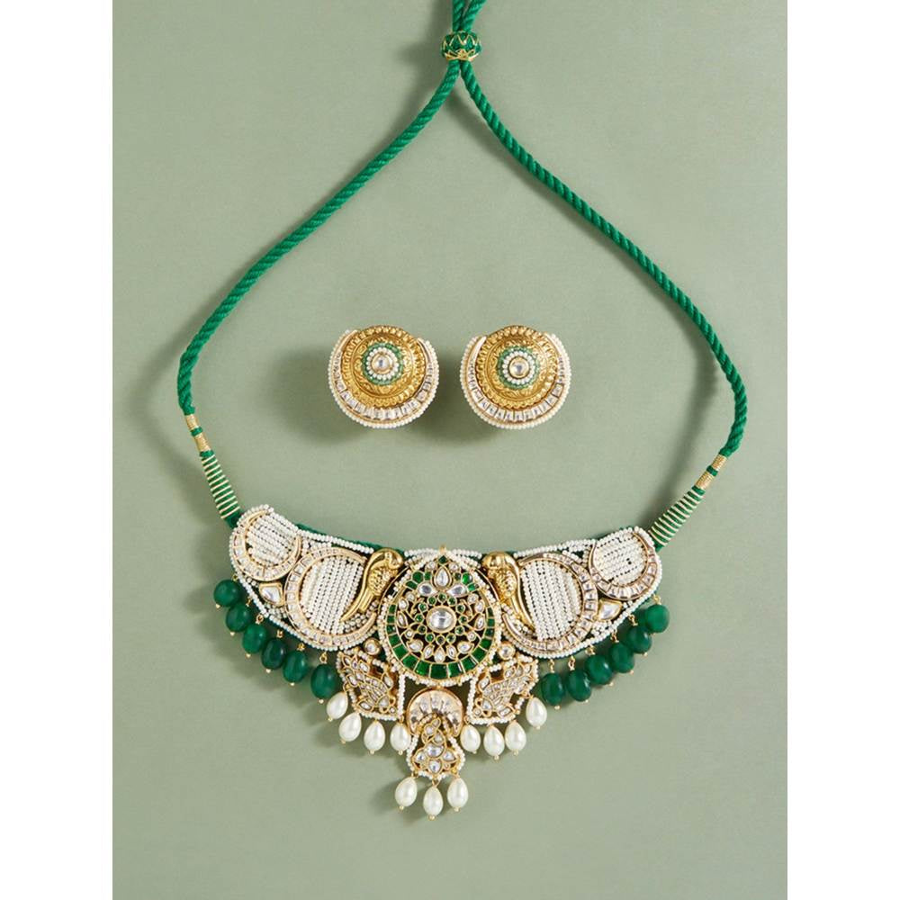 Joules By Radhika Multi-Colour Evermore Pearls Choker Set