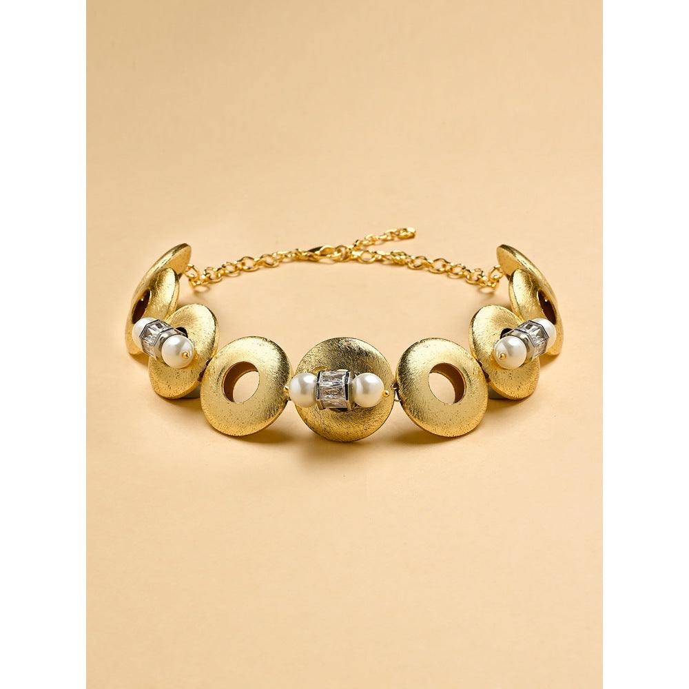 Joules By Radhika Golden Circlets Mini Choker