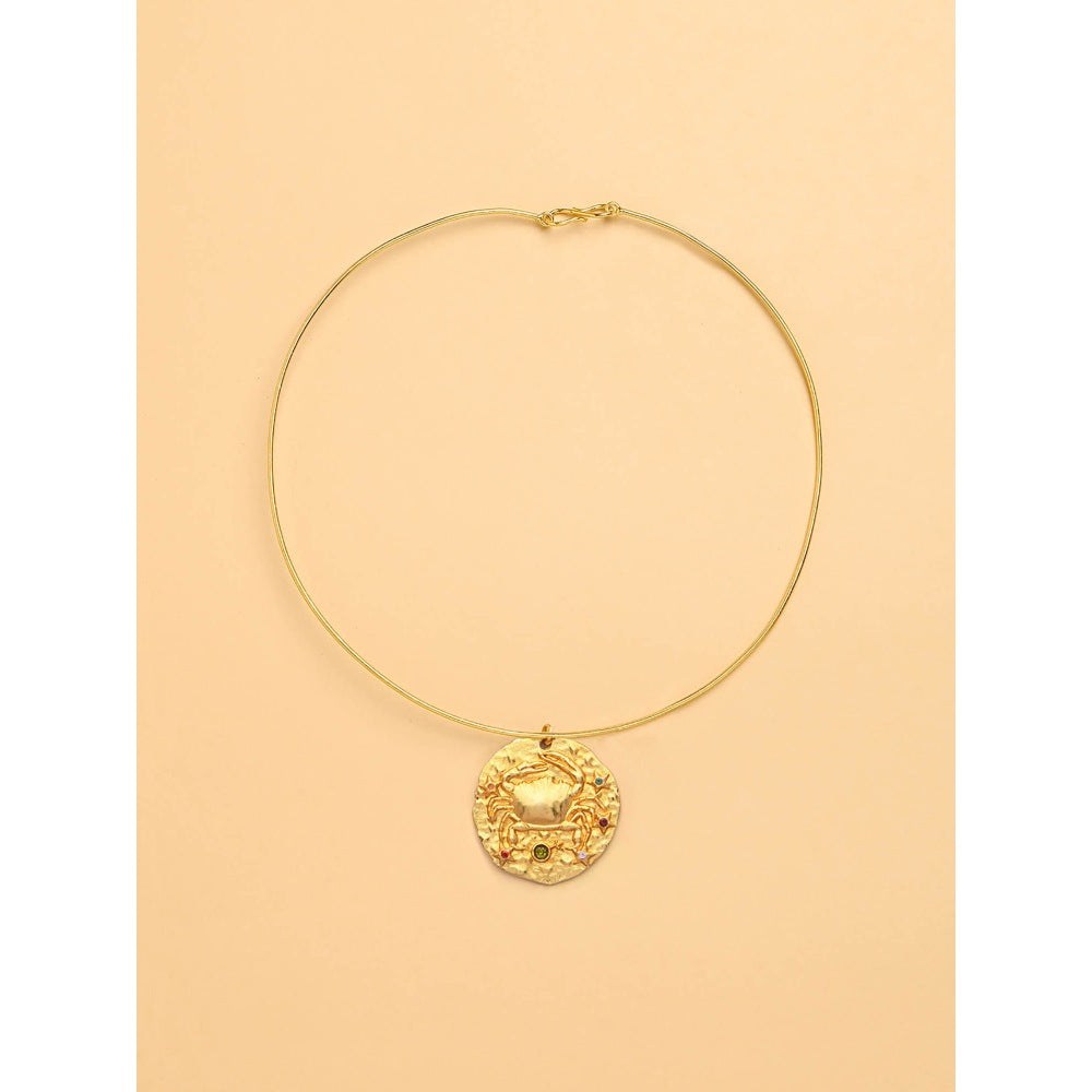 Joules By Radhika Torque Style CANCER Celestial Necklace Nykaa Fashion