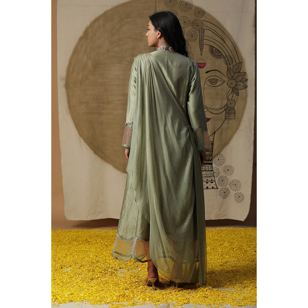 Arpita Sulakshana Olive Cowl Drape Maxi