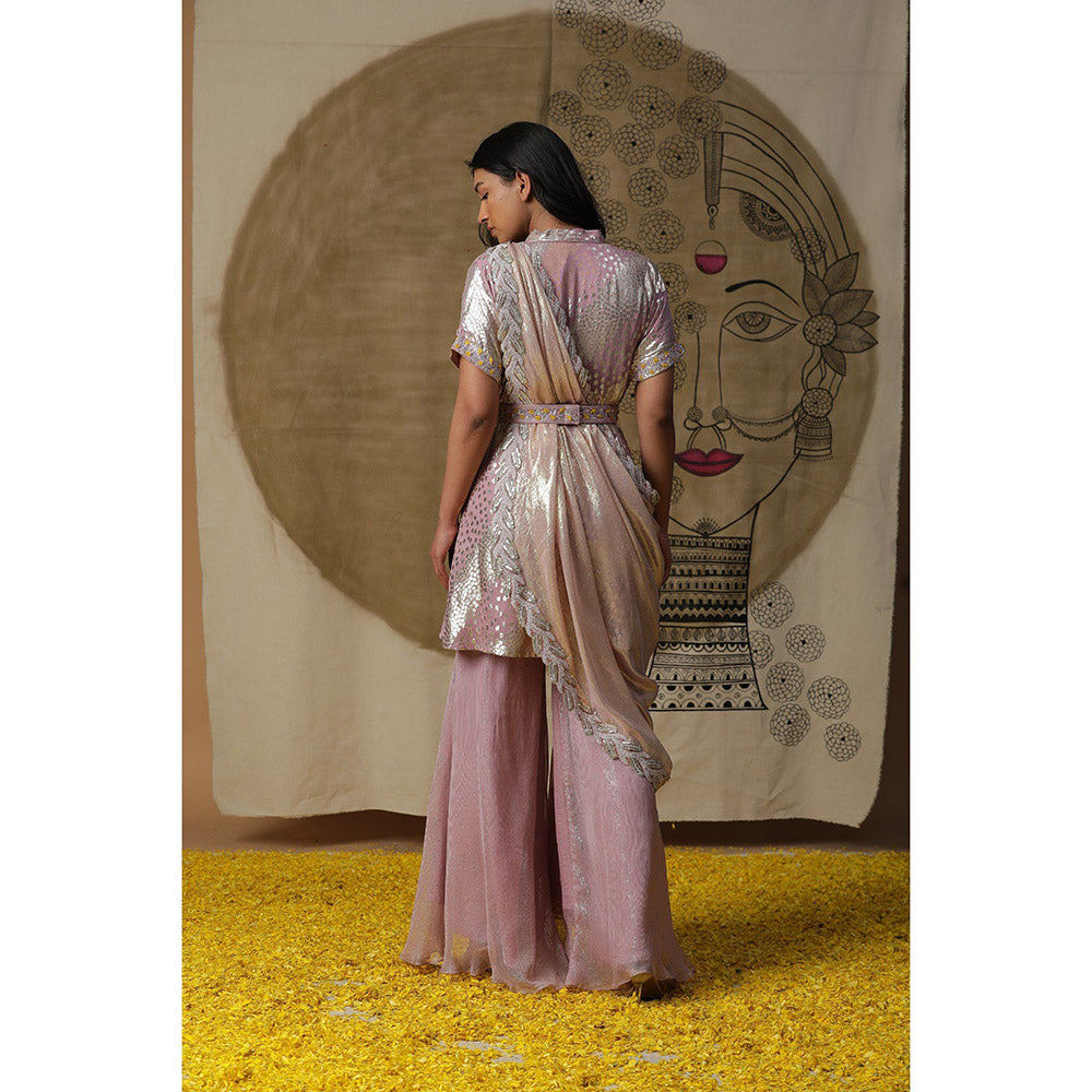 Arpita Sulakshana Purple Kurta Palazzo with Dupatta (Set of 3)