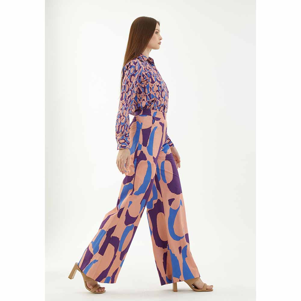 KoAi Blue, Orange and Indigo Shirt