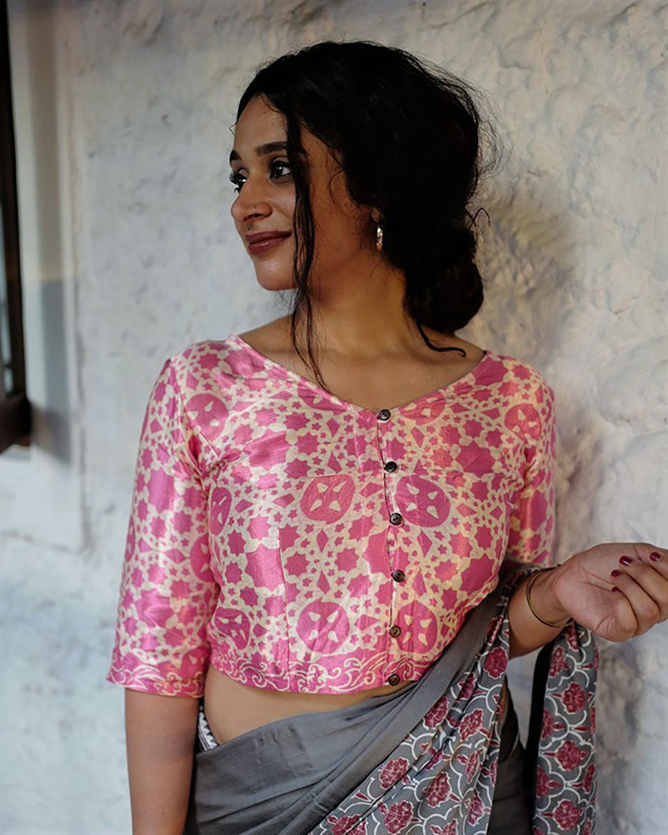 Chidiyaa Pink Cotton Blouse