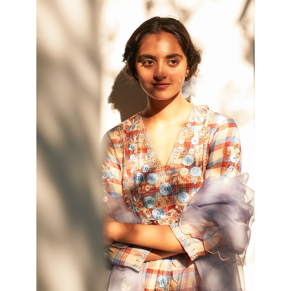 Label Earthen Multi Color Kurta & Pant with Dupatta (Set of 3)