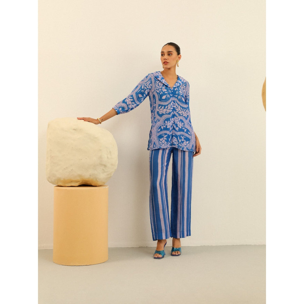 Label Deepika Nagpal Blue Grace Co-ord -Moonlight (Set of 2)