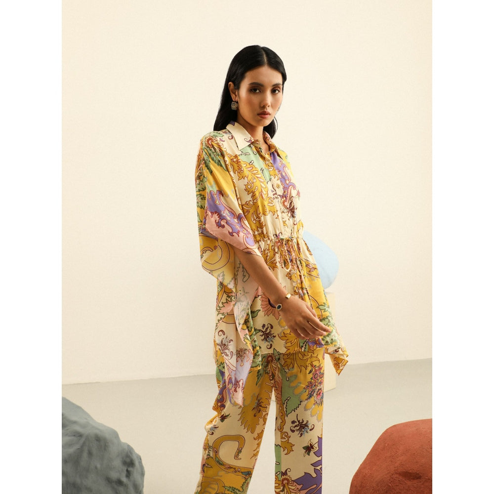 Label Deepika Nagpal Yellow Julia Co-ord -Firefly (Set of 2)