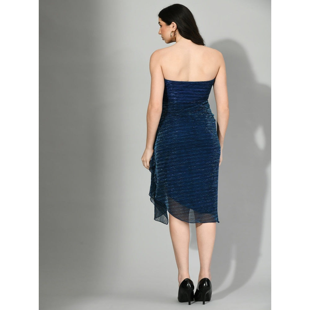 Sunanta Madaan Bling It - Draped Short Dress in Beige Color