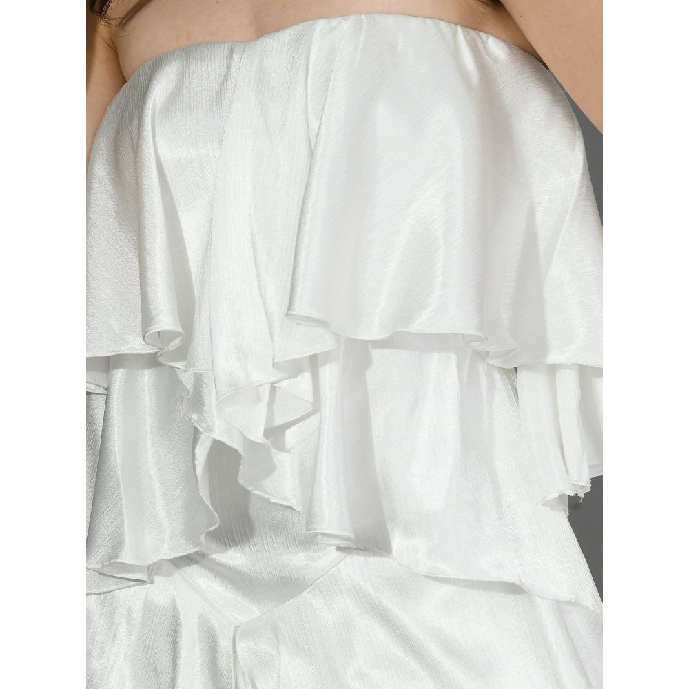 Sunanta Madaan White Walk Short Dress