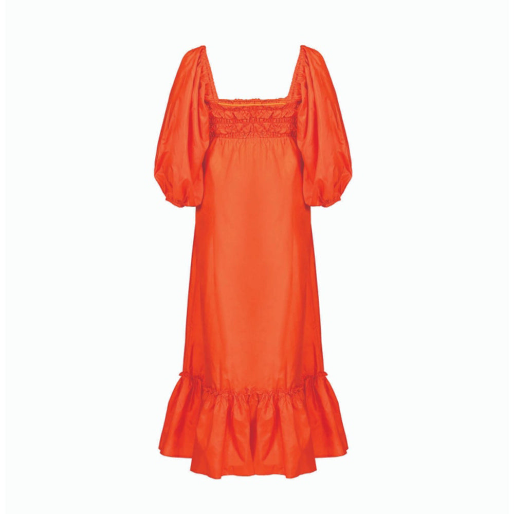 MALIE Vibrant Orange Regina Dress