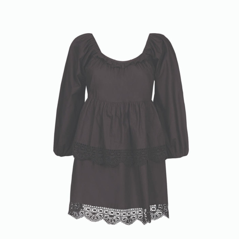 MALIE Black Porto Dress