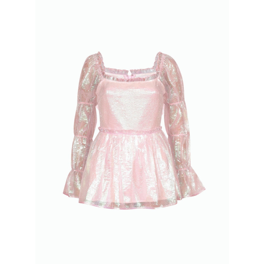 MALIE Holographic Sequin Aura Dress