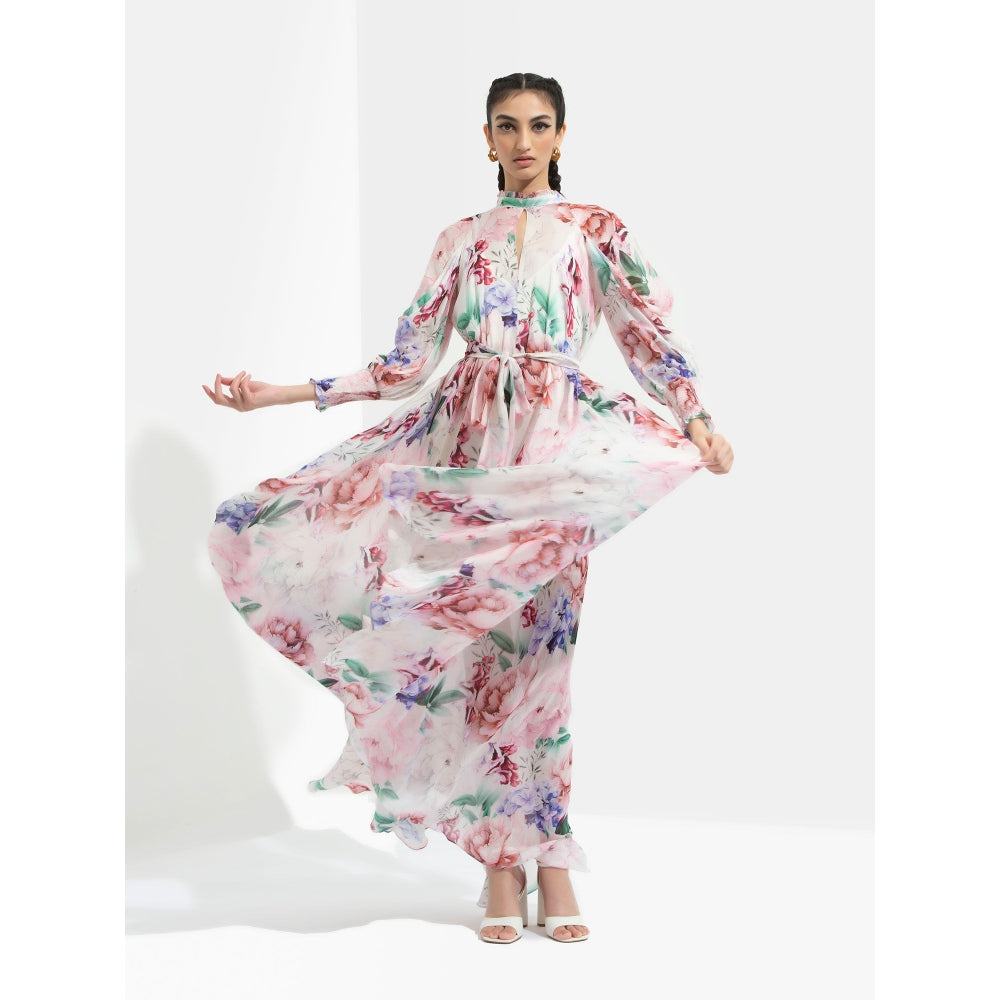 MANDIRA WIRK Iris Printed Dress Multi-Color