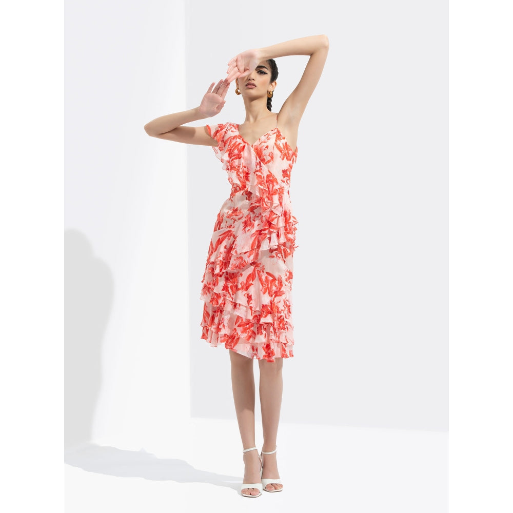 MANDIRA WIRK Mirrai Printed Dress Orange