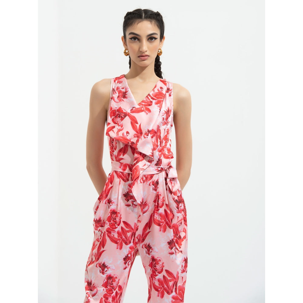 MANDIRA WIRK Mirrai Printed Jumpsuit Pink