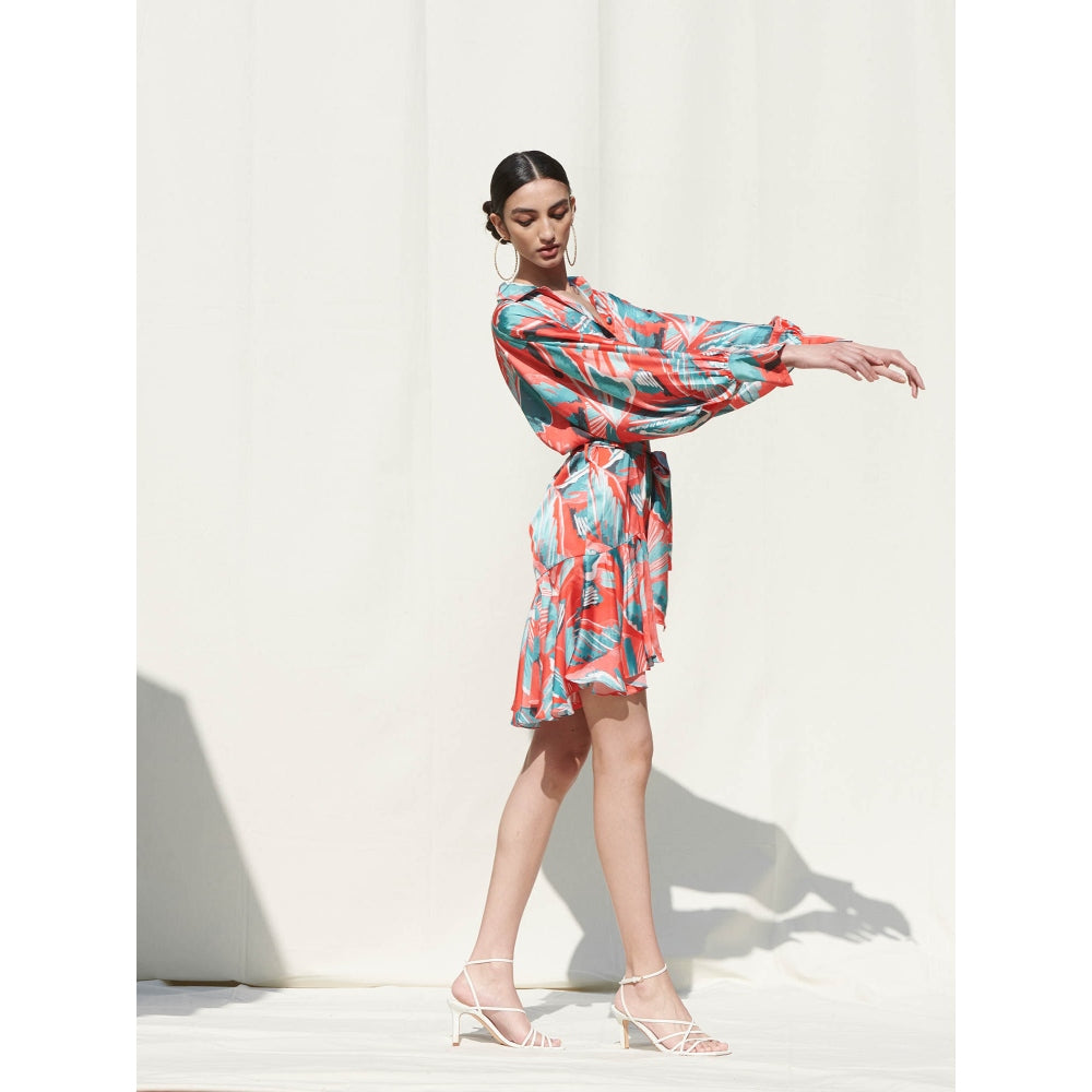 Mandira Wirk Multi-Color Printed Crepe Dress