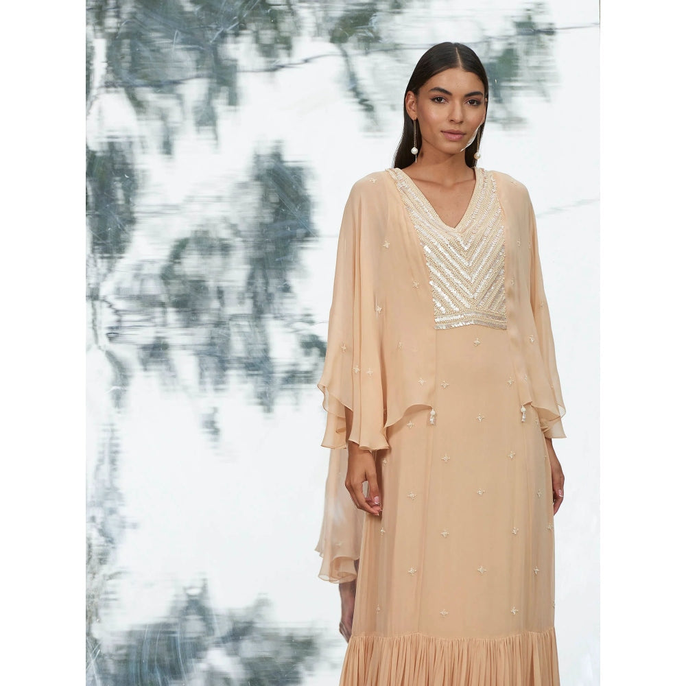Mandira Wirk Embroidered Frill Kaftan