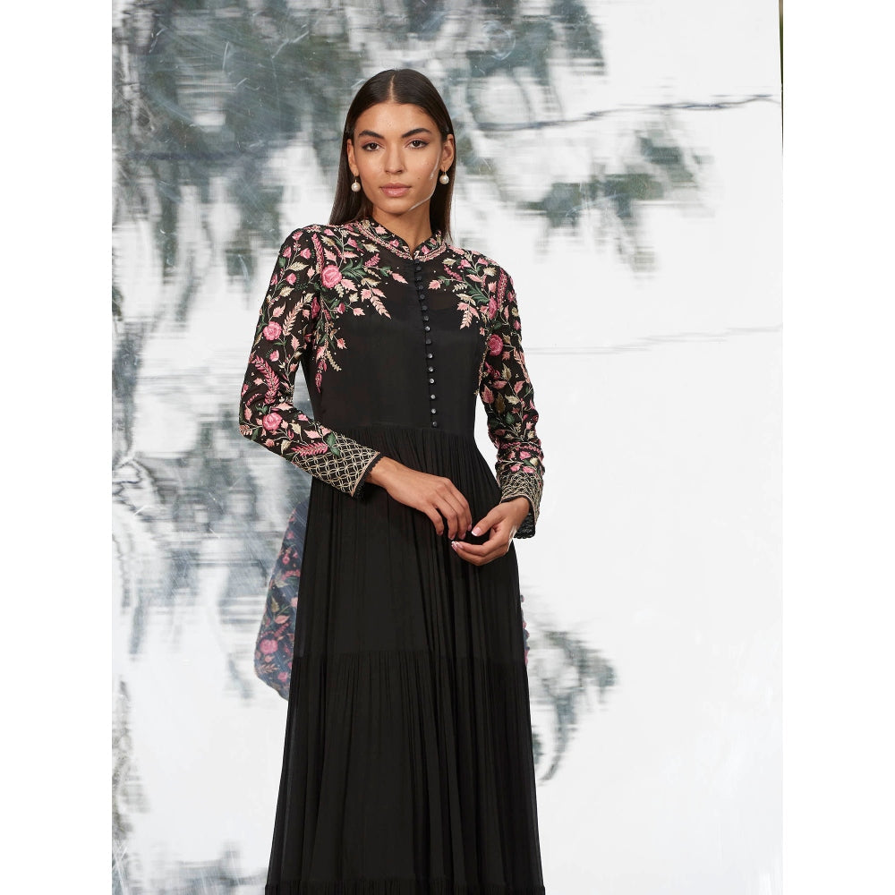 Mandira Wirk Embroidered Tier Dress