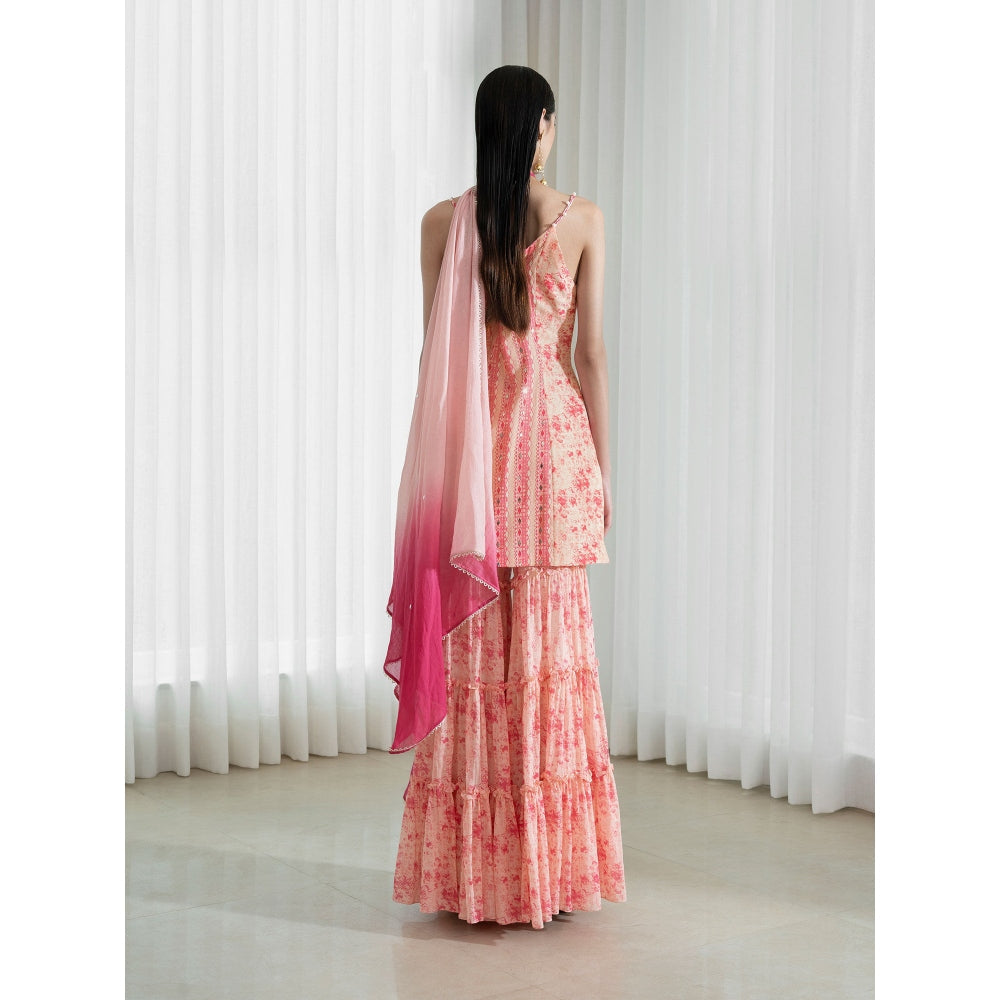 Mandira Wirk Pink Kurta (Set of 3)