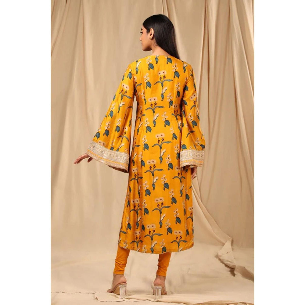 Masaba Mustard Spring Blossom Kurta (Set of 2)