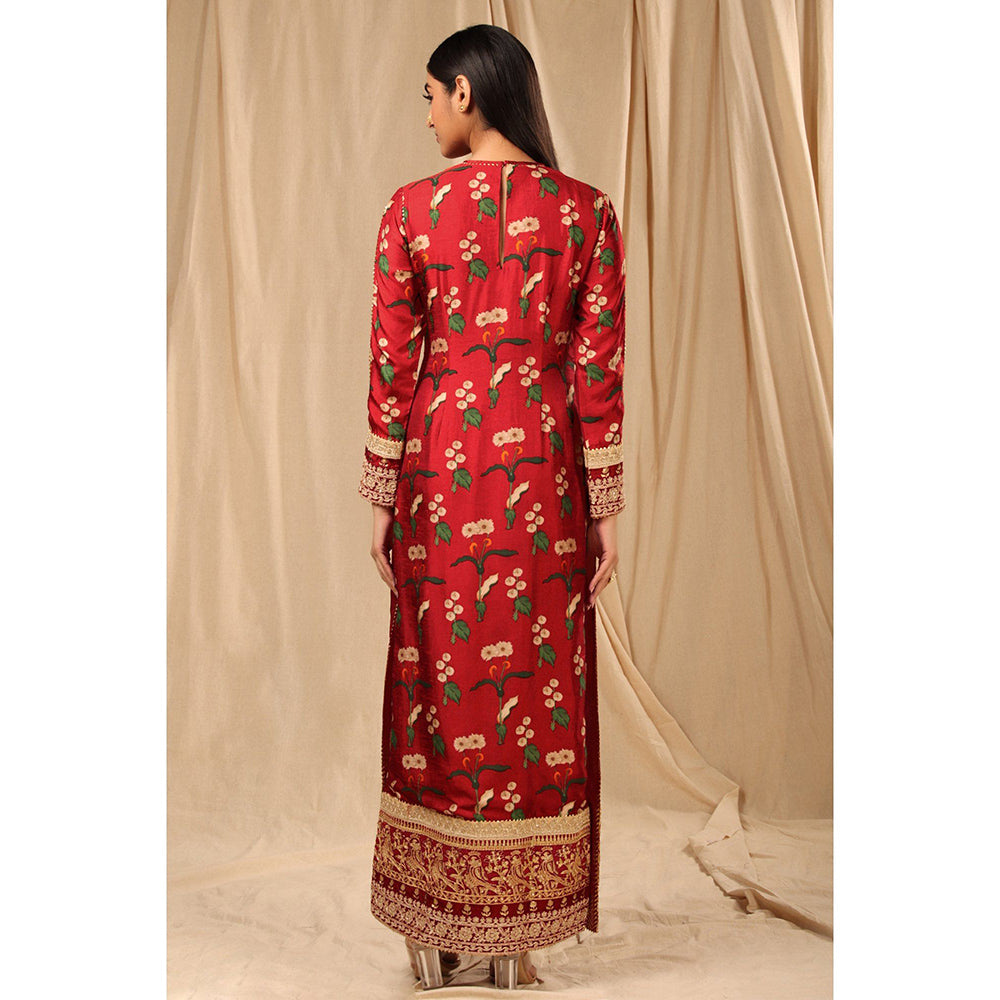 Masaba Red Spring Blossom Kurta (Set of 2)