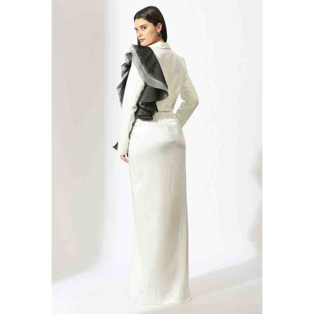 Masumi Mewawalla White Blazer Skirt (Set of 2)