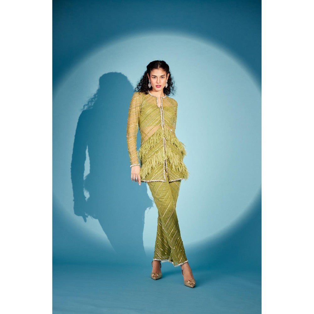 Medha Batra Mint Green Co-Ord (Set of 3)